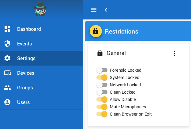 BlackFog Enterprise Settings