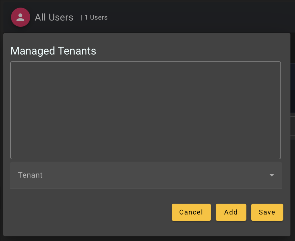 Managed Tenants