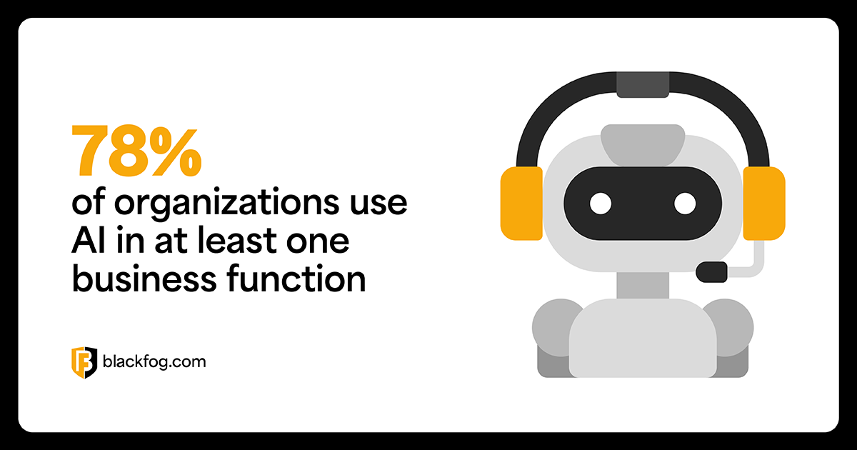 78% of organizations use AI in at least one business function 78% of organizations use AI in at least one business function